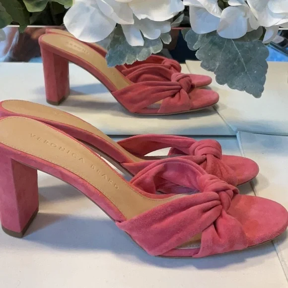 Veronica Beard Pink Mules Women’s Size 6.5 - Picture 3 of 7
